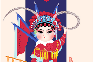 中華戲曲人物系列插畫