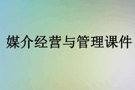 課件：數字出版專業(yè)《媒介經營與管理》