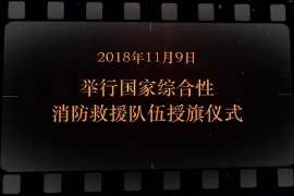 2018年11月9日 舉行<em>國(guó)家</em>綜合性消防<em>救援</em>隊(duì)伍授旗儀式