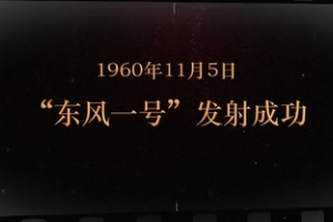1960年11月5日 “東風一號”<em>發(fā)射成功</em>
